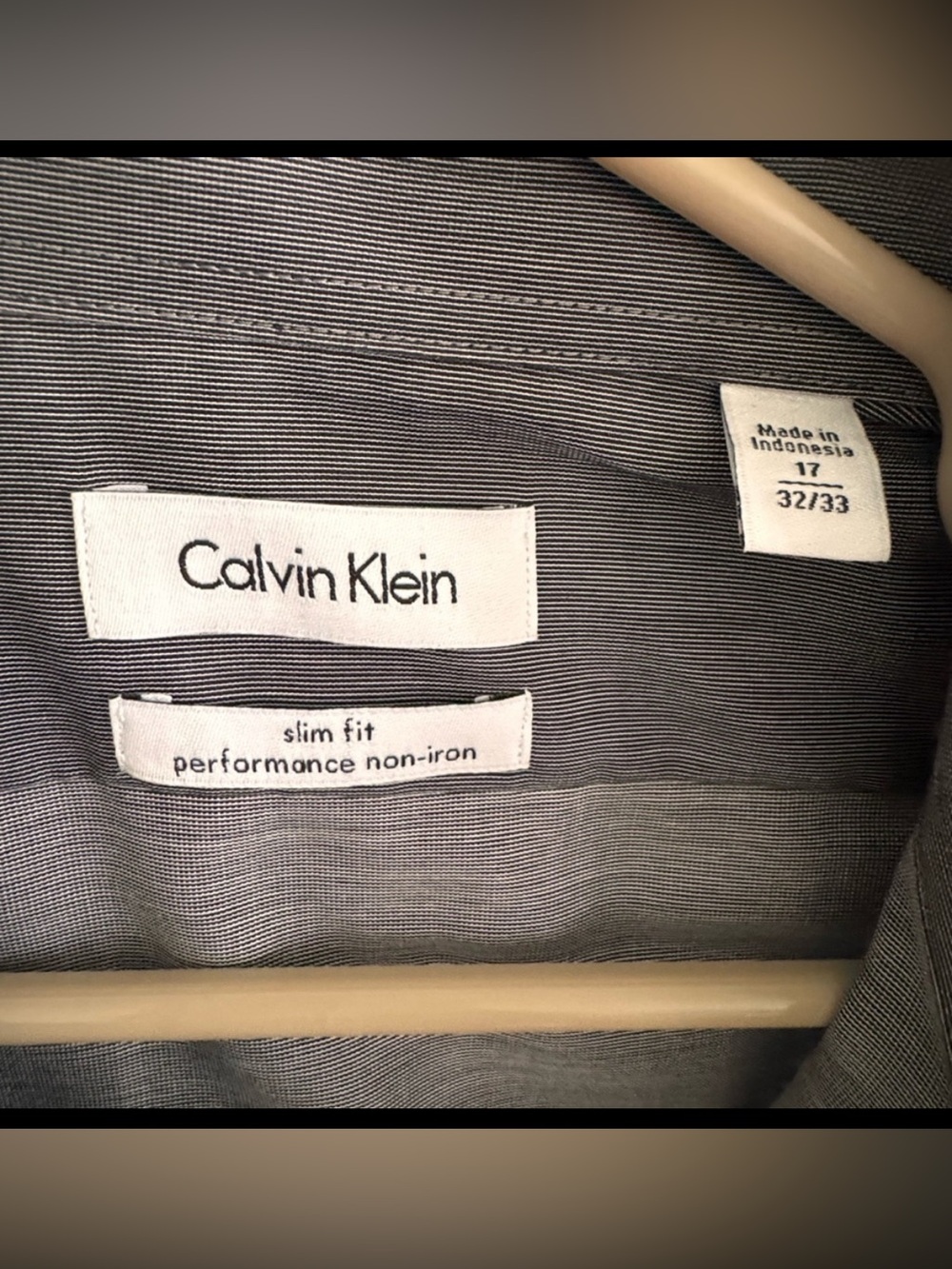Calvin Klein Gray Micro-Textured Dress Shirt - Picture 2 of 5
